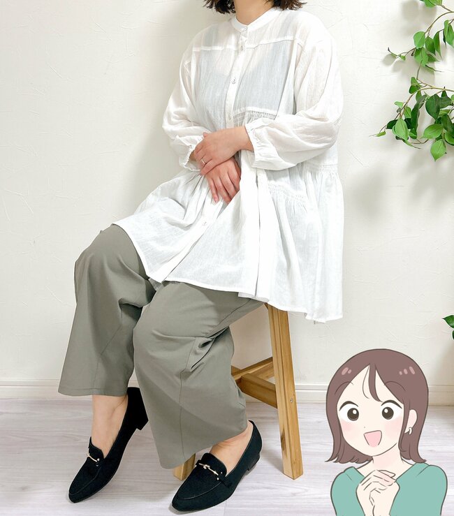 すぽんと着るだけで大人かわいい！しまむらの「ワンピースみたいなブラウス」お尻まですっぽり隠せるのが嬉しい！