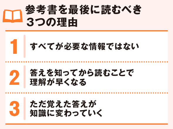 参考書を最後に読むべき3つの理由