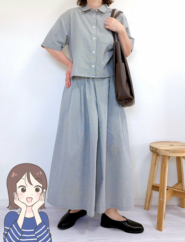 「即買いしました」無印良品の“スカートみたいなパンツ”が体型カバーできて楽ちん！「これからヘビロテ」「上品で可愛く見えます」