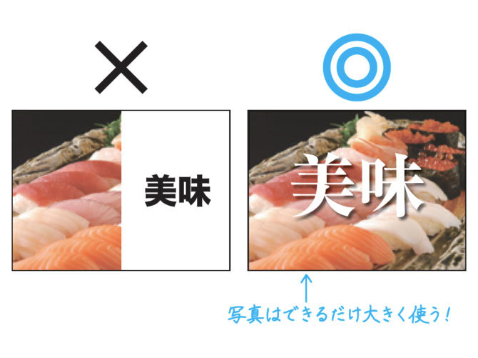 写真はできるだけ大きく使う!