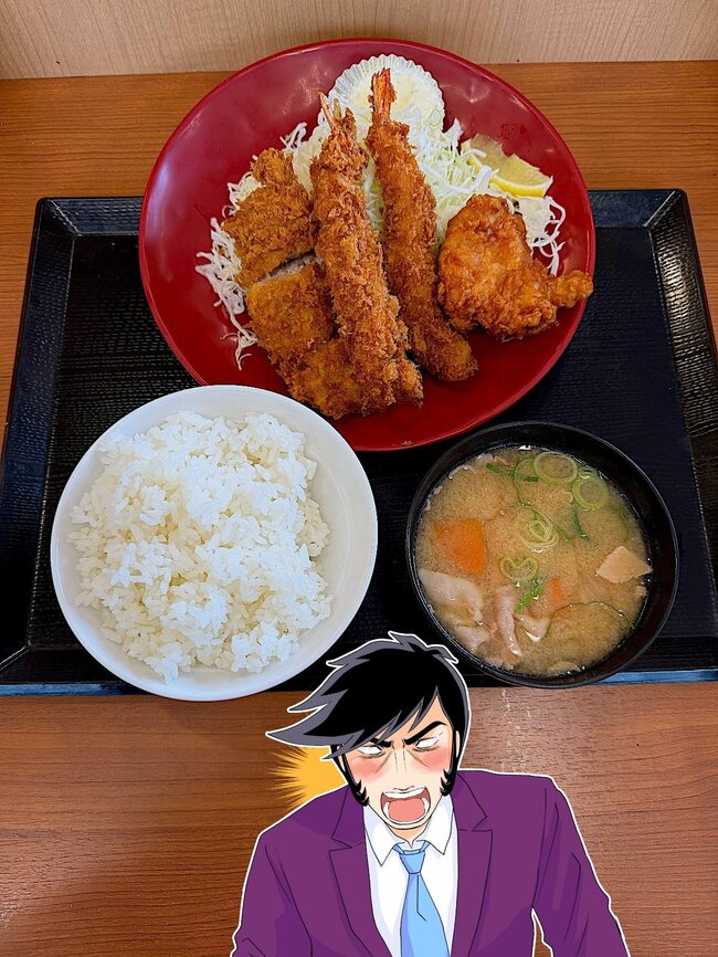 「ものすごい量の揚げ物」「お腹いっぱい苦しい」かつやの“ボリューム満点メニュー”食べ応えがスゴすぎる！「しっかり食べれて大満足」