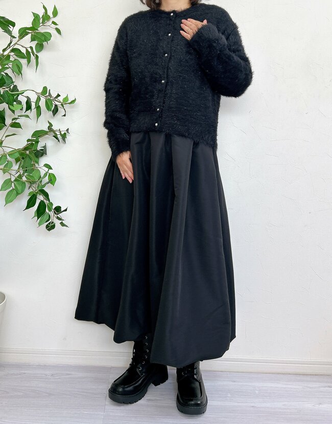 すぽんと着るだけでオシャレ！cocaの“華やかワンピース”下半身がまるっと隠せて嬉しい！「お値段以上にみえます」「バルーンスカートが素敵すぎ」