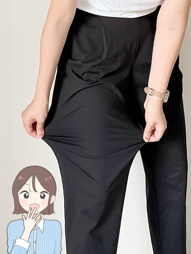 【GU】「はいてないくらい涼しい!」990円の“細見えパンツ”が夏にピッタリの気持ちよさ!「3色全部買った」「軽いし体のラインを拾わない」《購入レビュー》