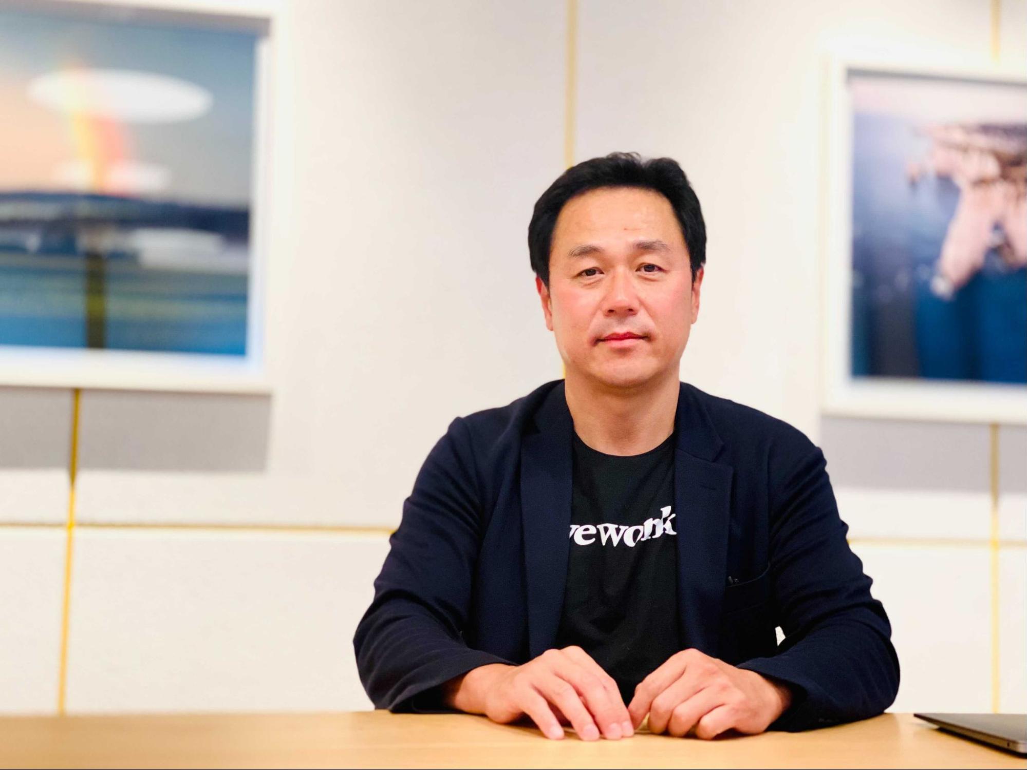 WeWork Japan最高経営責任者（CEO）のジョニー ユー氏 　筆者撮影