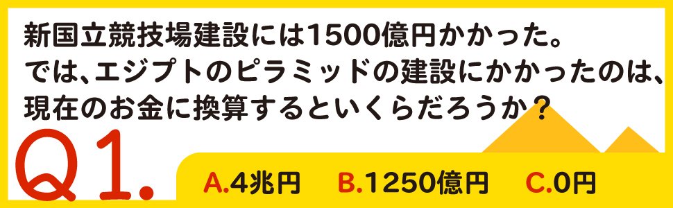 大人が間違うお金のクイズ「ピラミッドの3択問題」