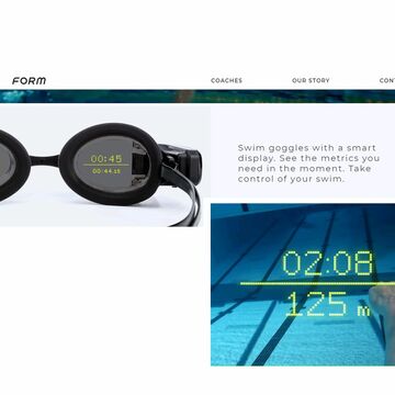 AR水泳ゴーグルが登場、泳ぎながらタイムを確認