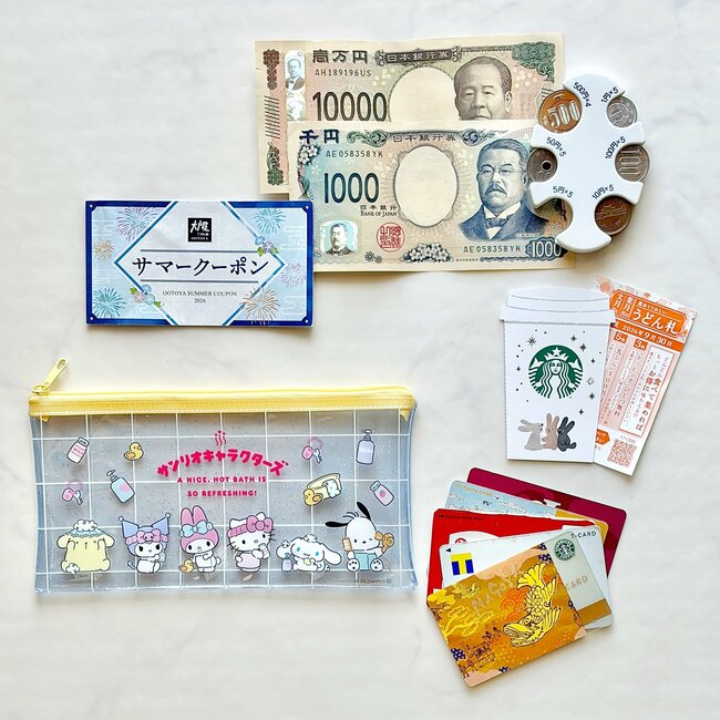 カードや診察券が100枚も入った…!ダイソー×サンリオの「ぺたんこポーチ」ミニ財布にもなって使い勝手バツグン!《購入レビュー》