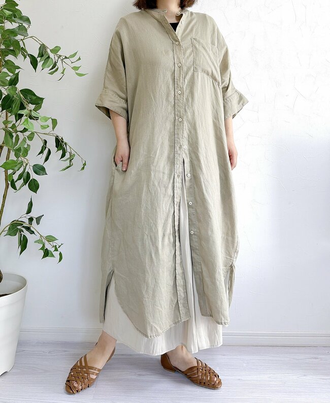 全身をまるっと体型カバー！しまむらの「楽ちんワンピース」今から秋までガンガン着回せます！《購入レビュー》