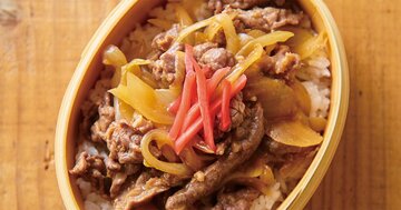 【史上最ラク&最速弁当】子どもが休校中のお昼ごはんにもぴったり!レンチン1回の絶品牛丼