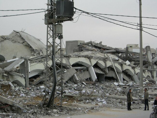 ガザ停戦1カ月　イスラエル軍の大規模攻撃で倒壊したイスラム原理主義組織「ハマス」の政府庁舎