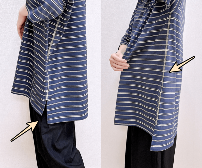 「色違いで2枚購入しました」ニコアンドの“ゆったりトップス”が体型カバーの天才なんです！「ノーストレスなので何枚あっても良い」「ボディライン隠しにはもってこい」