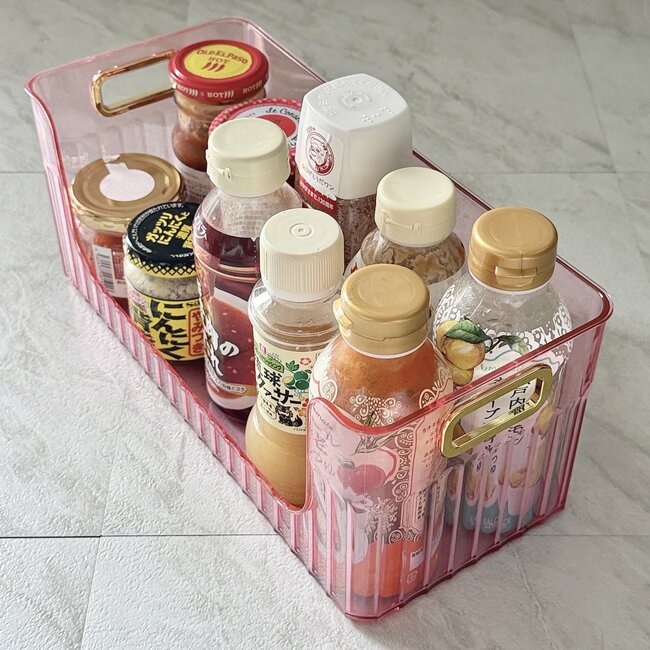 フランフランに売ってそう！ダイソー姉妹店の「高級感たっぷり収納」冷蔵庫がスッキリ片付きます！