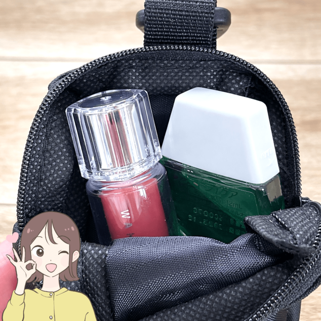 ミニ財布にちょうどいい…!セリアの「ミニチュアみたいなポーチ」ガバッと開いて取り出し楽ちんです!