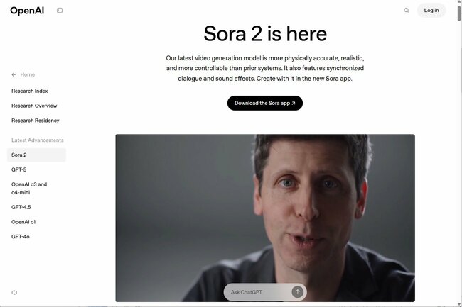 現実と見分けがつかないリアルな動画を生成できる「Sora 2」がお目見えした
