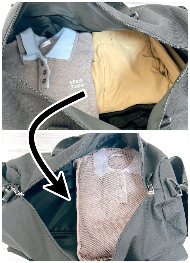 旅行や帰省でマジで使えるやつ…！無印良品の“仕分けポーチ”洋服がゴチャつかなくて天才！「4人分の衣類が入った」「パッキングが楽になる」