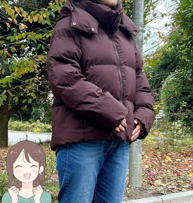 【GU感謝祭】「北海道の冬も大丈夫そう」シルエットが可愛い“ぽかぽかアウター”1000円オフはうれしい！「ダウンなのにスッキリ見える」「形が崩れずキレイに着られています」