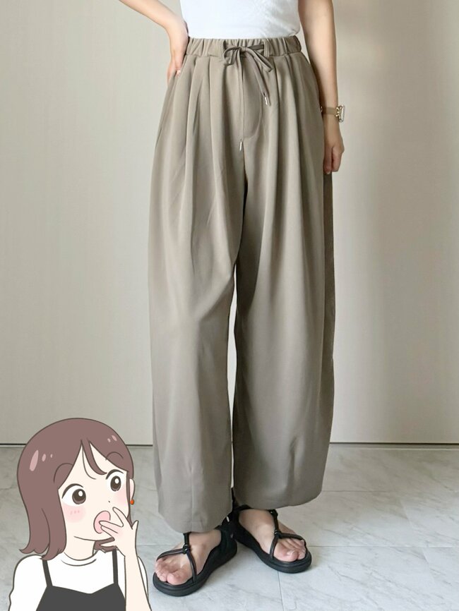 【しまむら】下半身が綺麗に見える！1639円の「高見えワイドパンツ」ぽわんとしたシルエットでオシャレ！《購入レビュー》