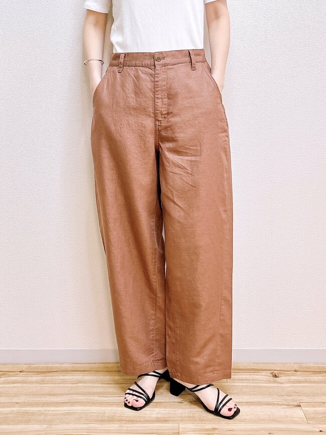 【しまむら】ぽわんとしたシルエットが綺麗！2189円の「楽ちんワイドパンツ」スウェット感覚ではけて快適です！《購入レビュー》