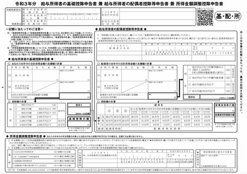 令和3年分の書式