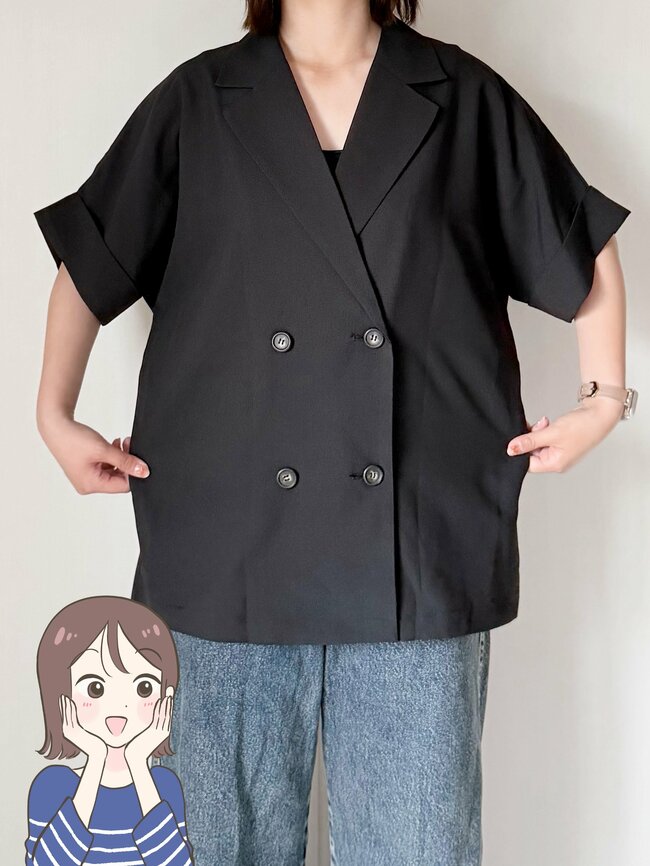 【しまむら】サッと羽織るだけでオシャレ!2189円の「おしりまで隠れるトップス」着痩せ効果もバツグンです《購入レビュー》