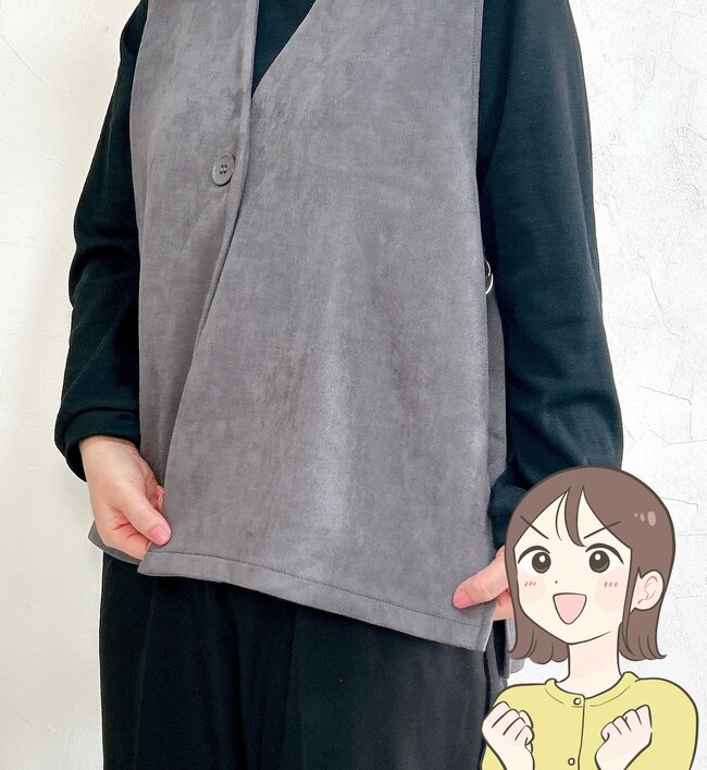 2点セットで1969円はお得!しまむらの「垢抜けトップス」がレイヤード風でオシャレ。体型カバーできるし、今から春までロングシーズン大活躍!