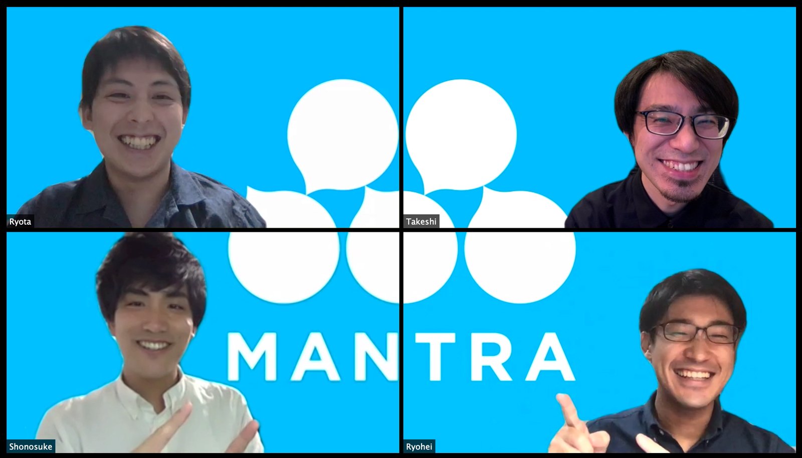 Mantraのメンバーら。左下が代表取締役の石渡祥之佑氏　提供：Mantra