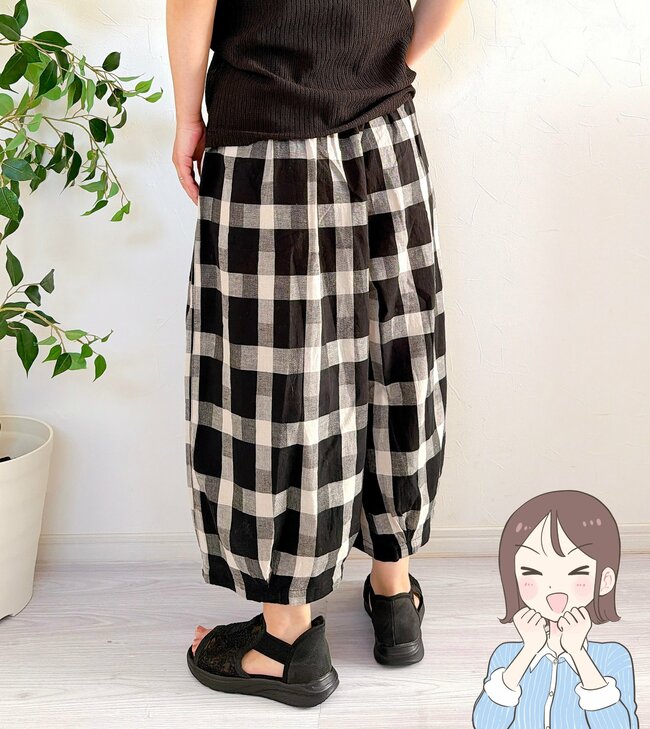 【しまむら】夏パンツの正解じゃん…！サラッと涼しい「ふんわりワイドパンツ」脚の太さが目立ちにくいんです！《購入レビュー》