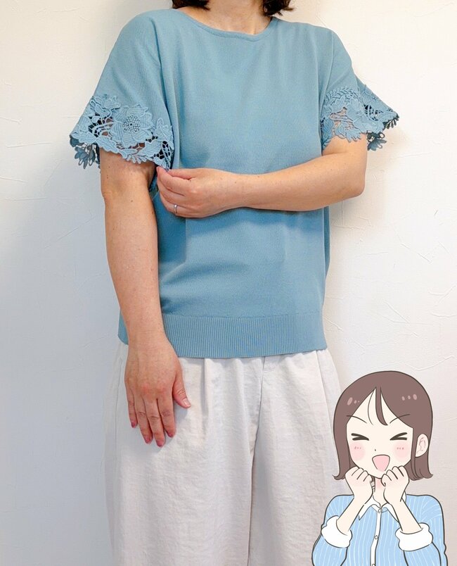 快適すぎて全色ほしい…！ハニーズの“ひんやりトップス”夏のおでかけに手放せない！「触った瞬間ひんやり」「レースの部分がオシャレ」【購入レビュー】