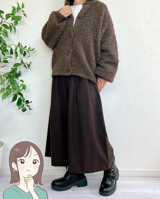 シルエットが可愛すぎる…！cocaの「ふわもこカーディガン」ゆったり体型カバーできるし、2990円はコスパいい！