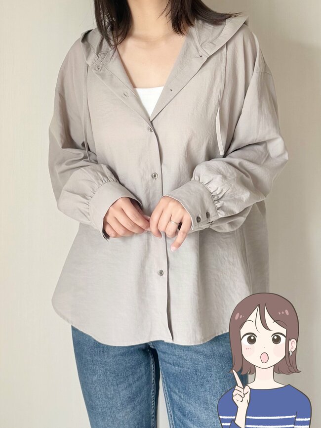 「買って大正解！」グローバルワークの“パーカーみたいなシャツ”おしりまでカバーできて天才すぎる！「重宝まちがいなし」「オシャレでとても気に入りました」