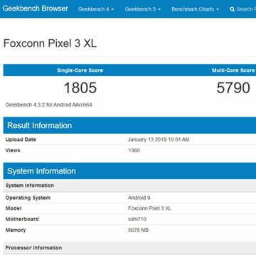 グーグル「Pixel 3 Lite XL」ベンチマーク判明!?