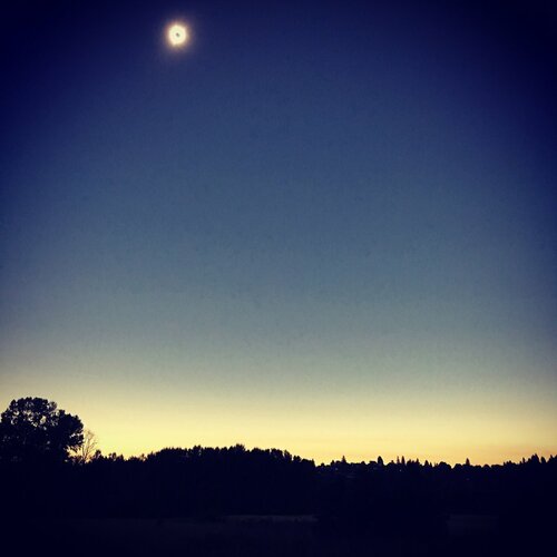 スマホで撮影した、2017年の皆既日食