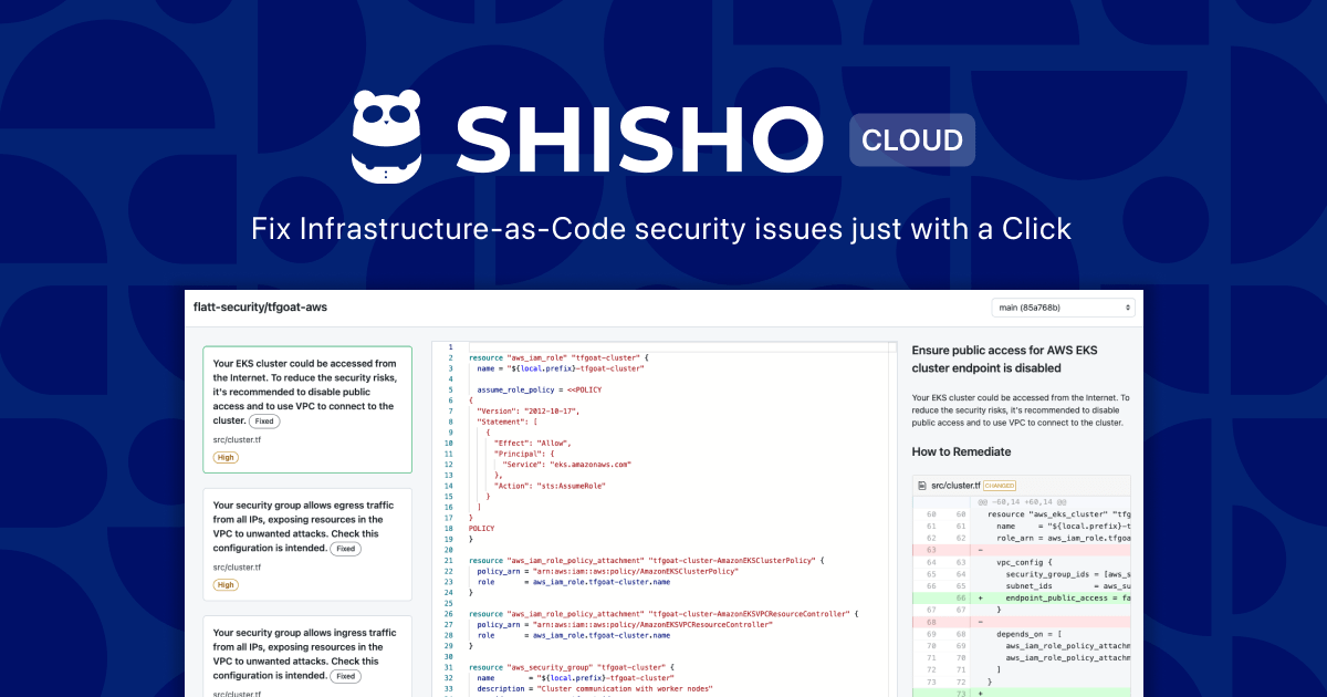 新サービスの「SHISYO」は開発者向けのセキュリティサービス