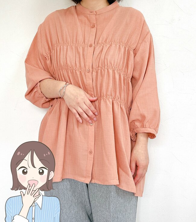 【ワークマン】華やかで大人かわいい！2300円の「着痩せトップス」お尻をまるっと隠せて、体型カバーもばっちり！