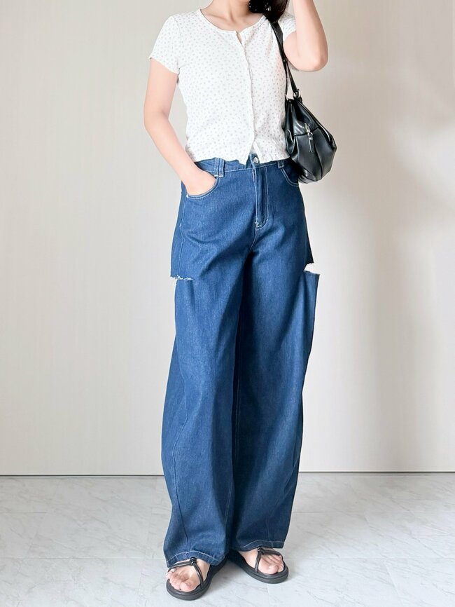 【しまむら】下半身が綺麗に見える！1969円の「脚長ワイドパンツ」ぽわんとしたフォルムがオシャレ！《購入レビュー》