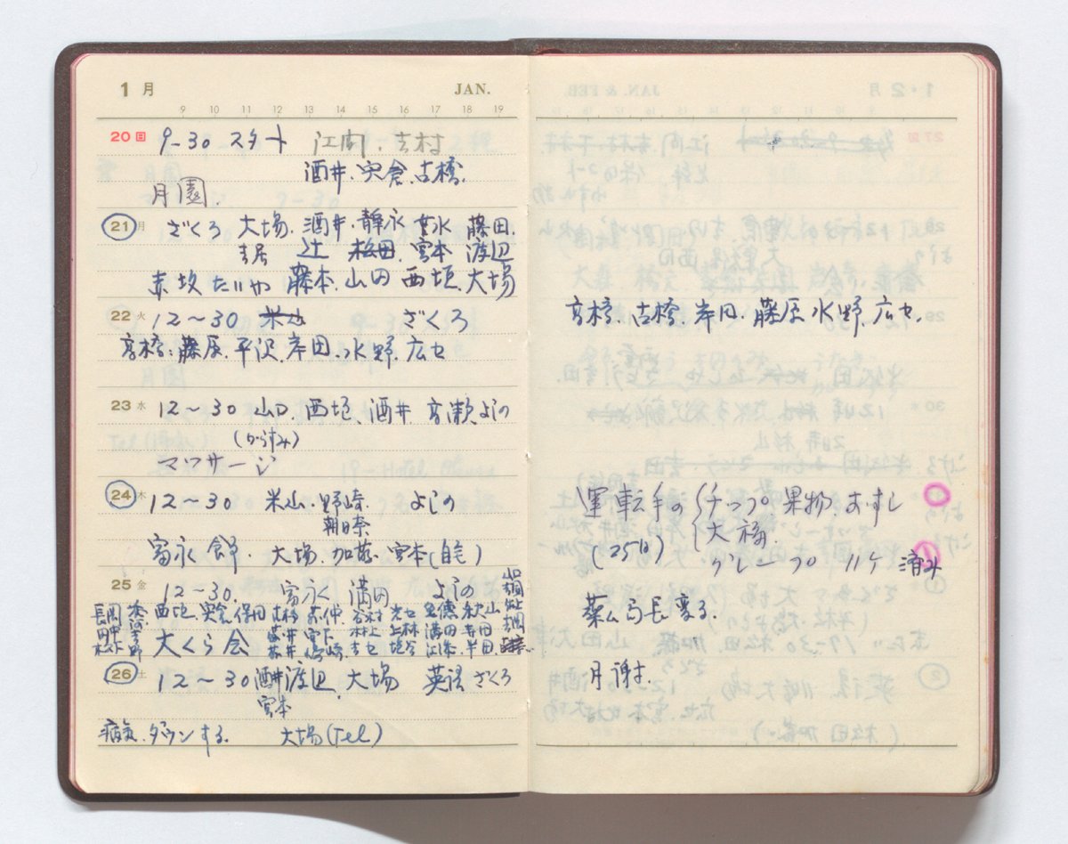 1980年1月25日に開かれた「大くら会」の記録
