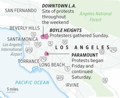 トランプ政権、LAデモ軍事対応に誰も異議唱えず