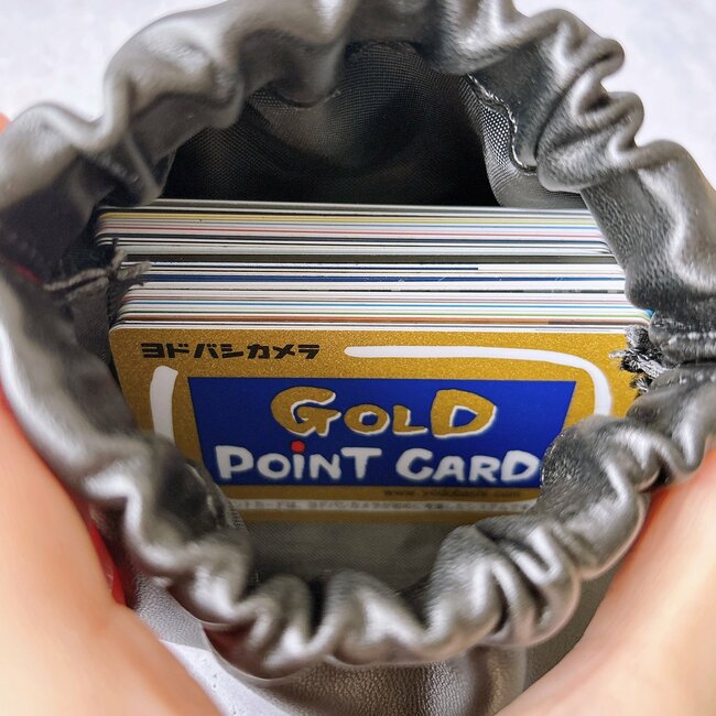 カードが30枚も入った！3COINSの「片手でパカッと開くポーチ」お財布代わりに使えて便利！《購入レビュー》