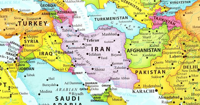世界地図・イラン
