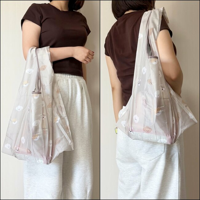 「とにかく可愛い」「2色購入しました」3COINSの“もふもふエコバッグ”見るたびに癒やされる！「家族にプレゼントします！」