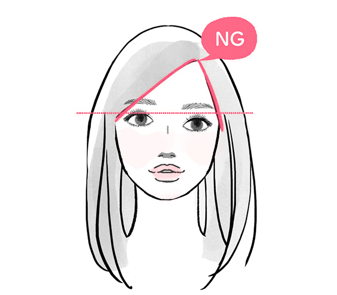 前髪が決まらないとき 分け目が目の高さと合っているか確認 あなたは髪を切らなくても変われる ダイヤモンド オンライン