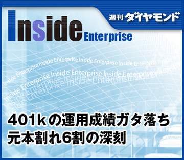 401ｋの運用成績ガタ落ち元本割れ6割の深刻