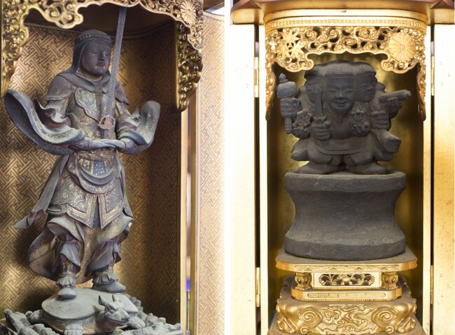 秘仏妙見大菩薩像と秘仏三面大黒天像