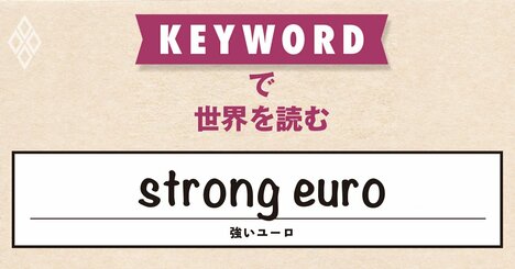 今年に入って独歩高の欧州単一通貨、「第二の基軸通貨」としての国際的地位が向上？