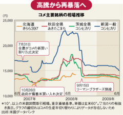 2年ぶりのコメ暴落でバラマキ農政復活の愚