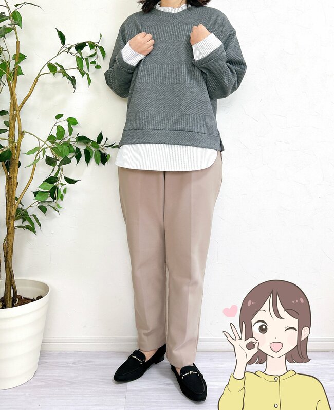 すぽんと着るだけでコーデが完成！しまむらの「1639円トップス」お尻が隠れる長さで体型カバーもバッチリ！