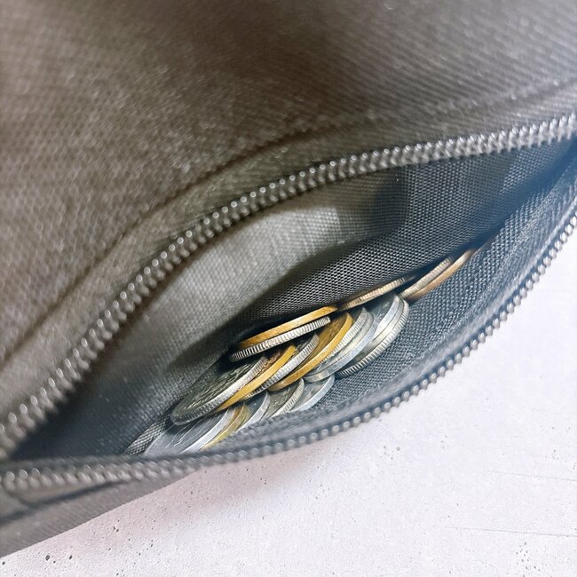 【ダイソー】カードが40枚も入った！ガバッと開く「ぺたんこポーチ」お財布代わりにもなって優秀！《購入レビュー》