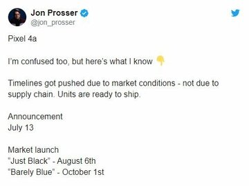 グーグルPixel 4a、8月6日発売か