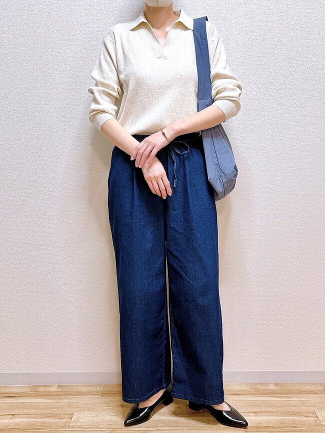 どの角度から見てもシルエットがきれい！しまむらの「脚が長く見えるパンツ」着回し力もバツグンなんです！