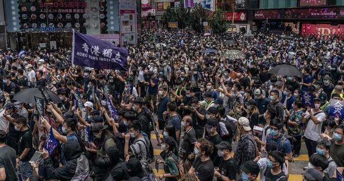 写真:香港のデモ